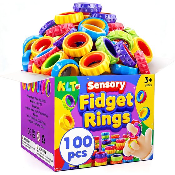 KLT Dual-Ring Spinner Rings, 100 Pack