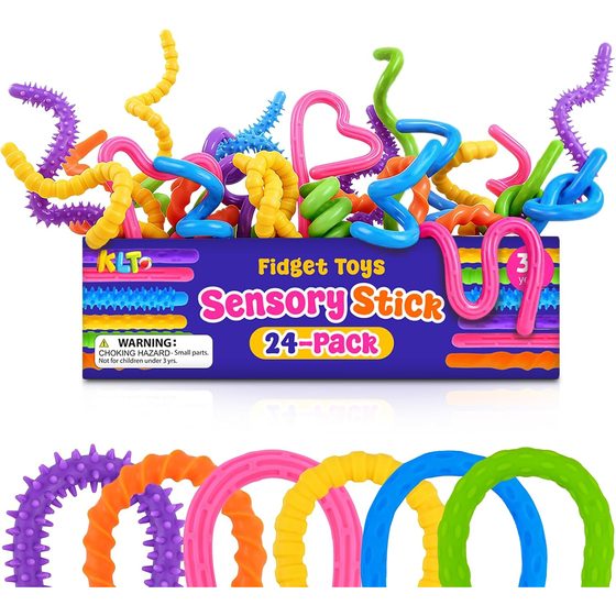 KLT Textured Fidget Sticks, 24 Pack