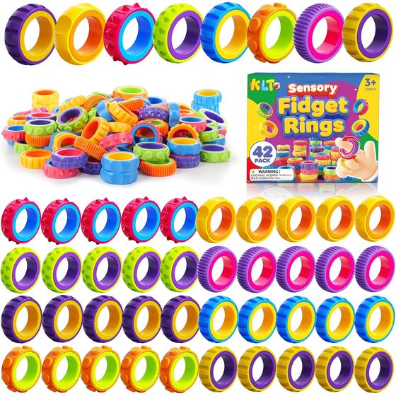 KLT Textured Spinner Rings, 42 Pack